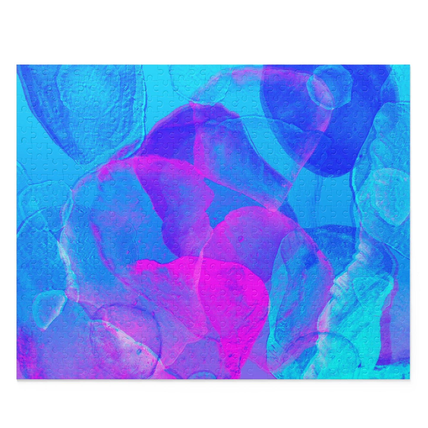 Puzzel (120/252/500-stukjes) Blauwe abstracte tekening